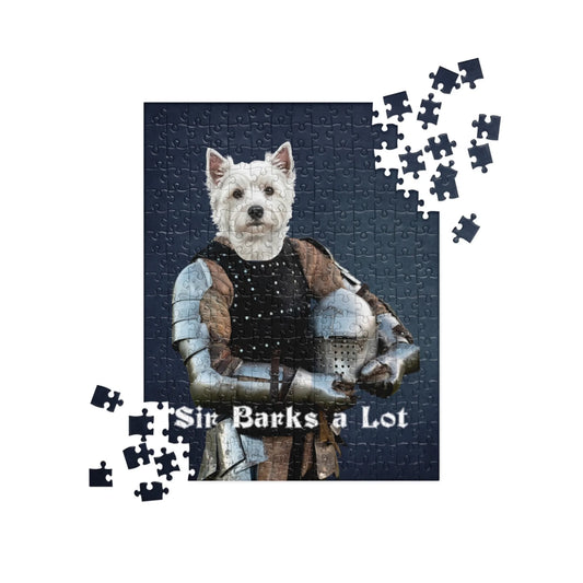 Custom Dog Puzzle, Sir Barks a Lot, lifestyle view 1