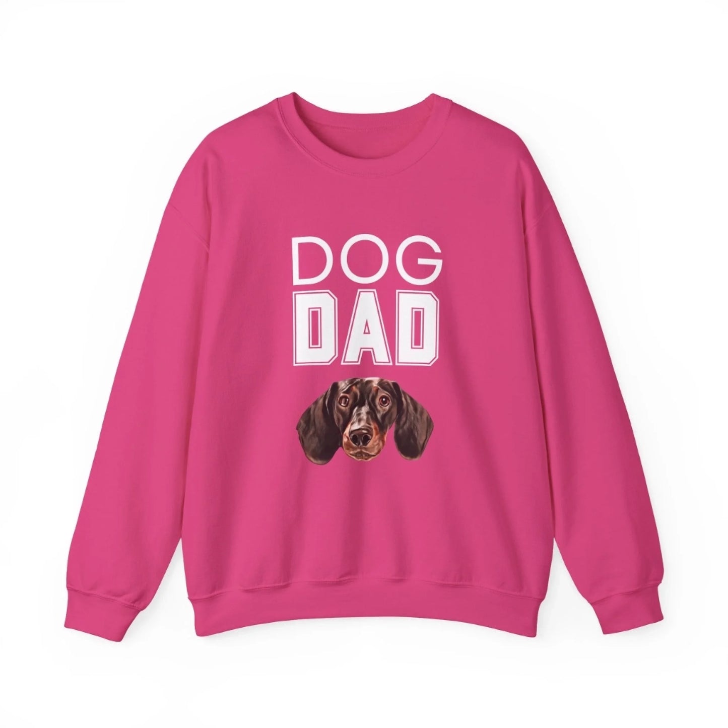 Custom Dog Sweatshirt, Dog Dad, heliconia version