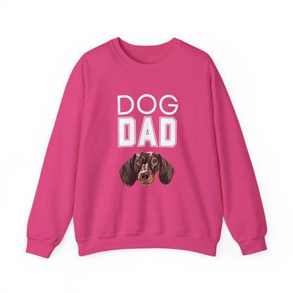 Custom Dog Sweatshirt, Dog Dad, heliconia version