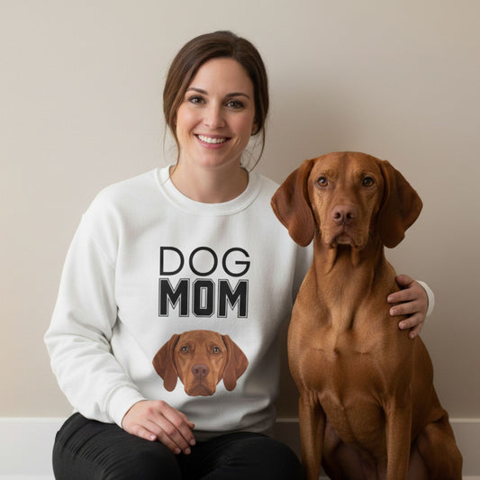 Custom Dog Sweatshirt, Dog Mom, lifestyle view