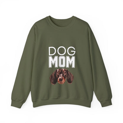 Custom Dog Sweatshirt, Dog Mom, military green version