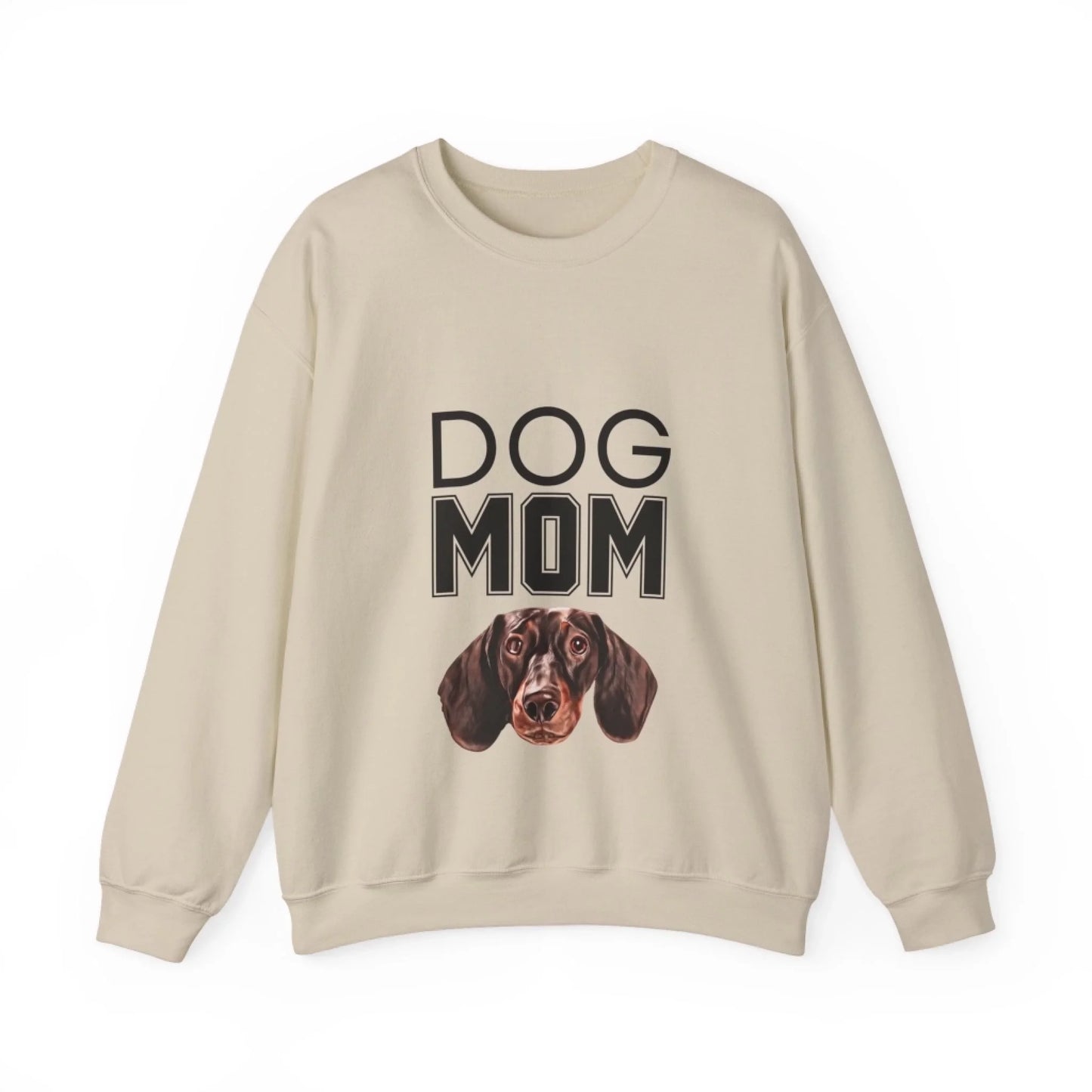 Custom Dog Sweatshirt, Dog Mom, sand version