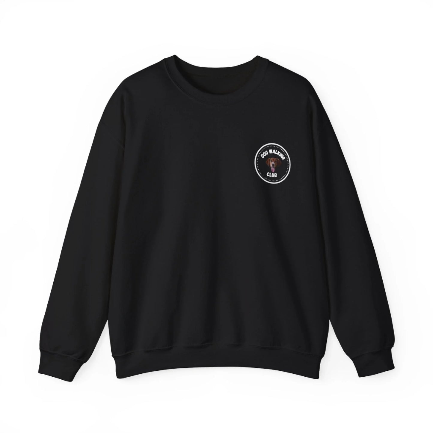 Custom Dog Sweatshirt, Dog Walking Club, black version