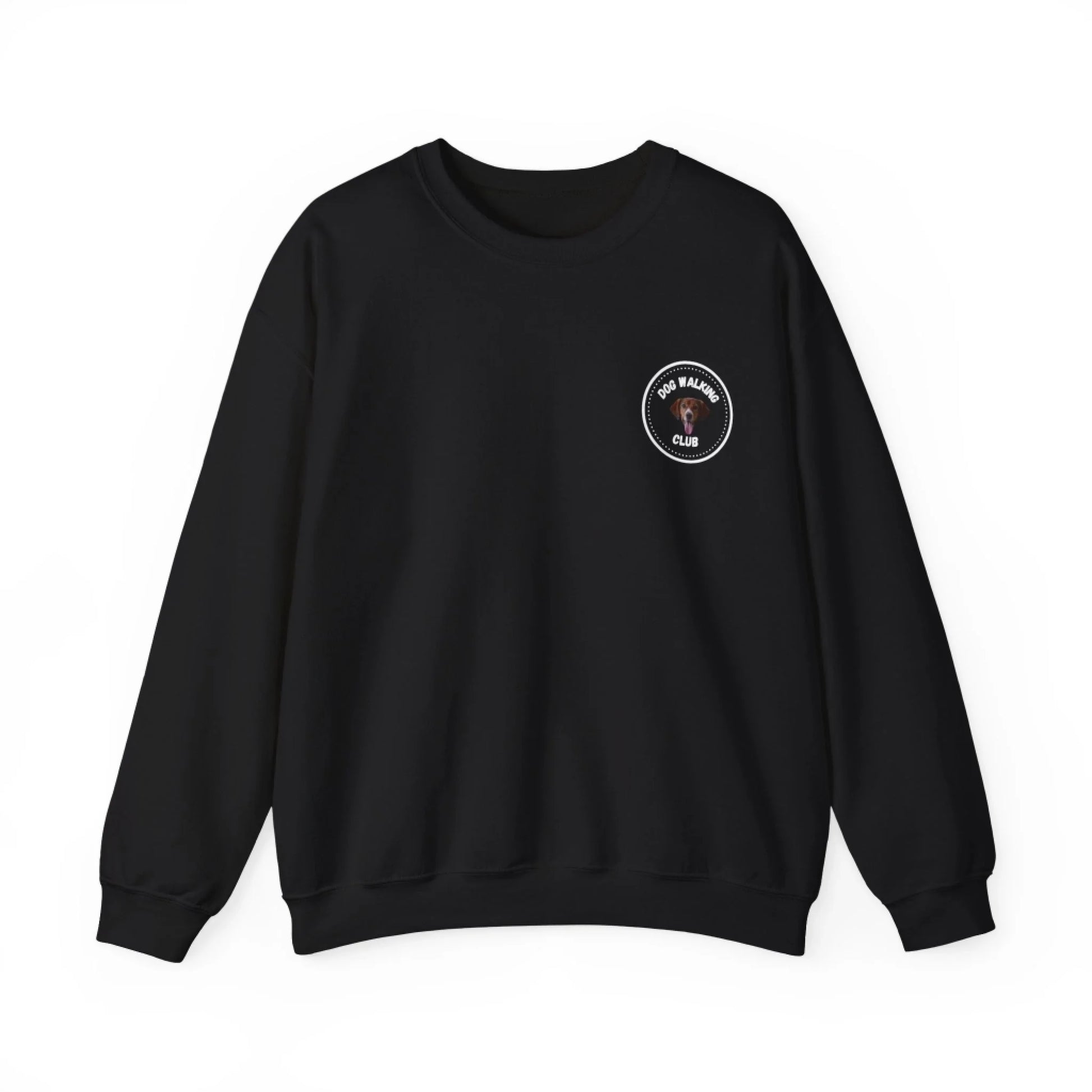Custom Dog Sweatshirt, Dog Walking Club, black version