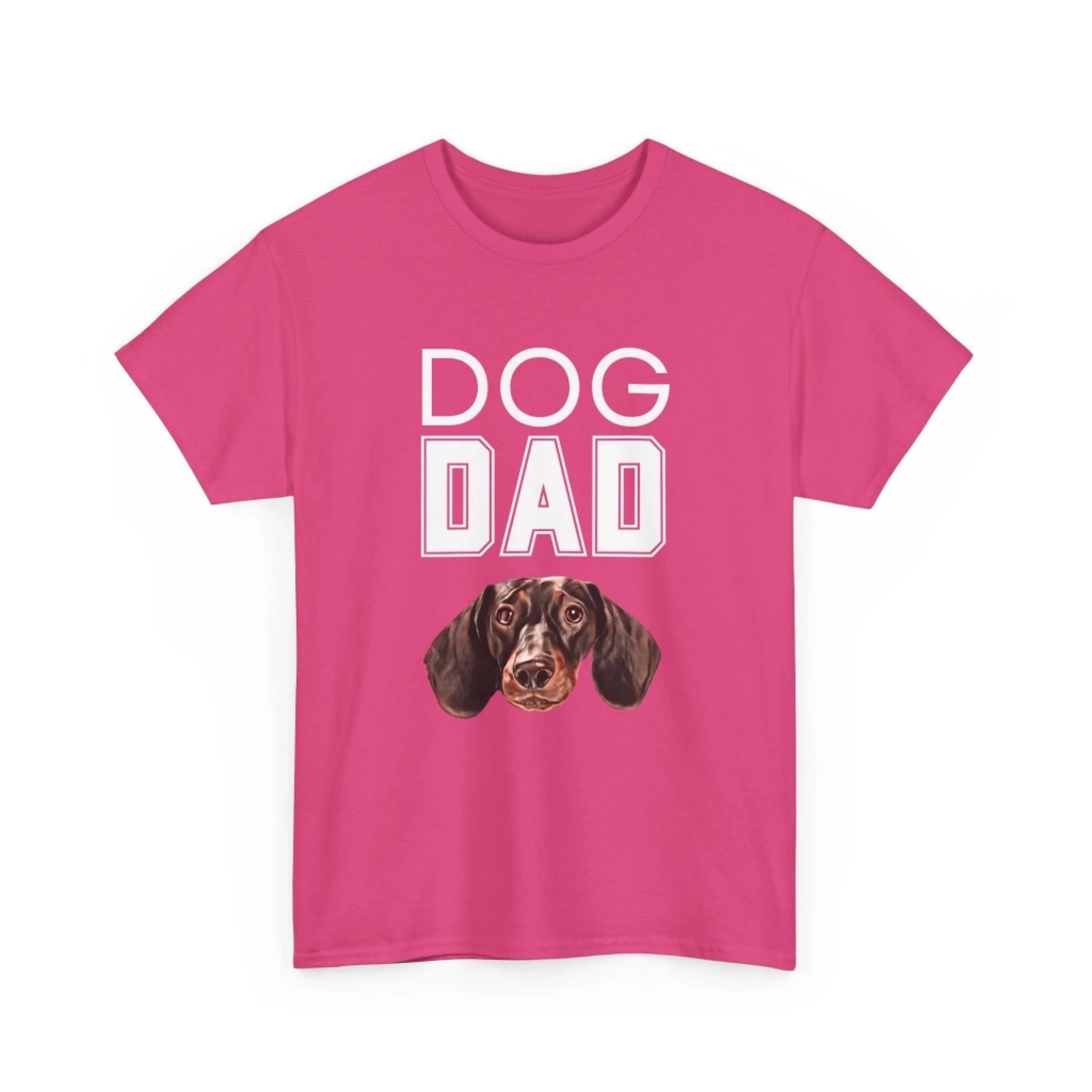 Custom Dog Tee Shirt, Dog Dad, heliconia version