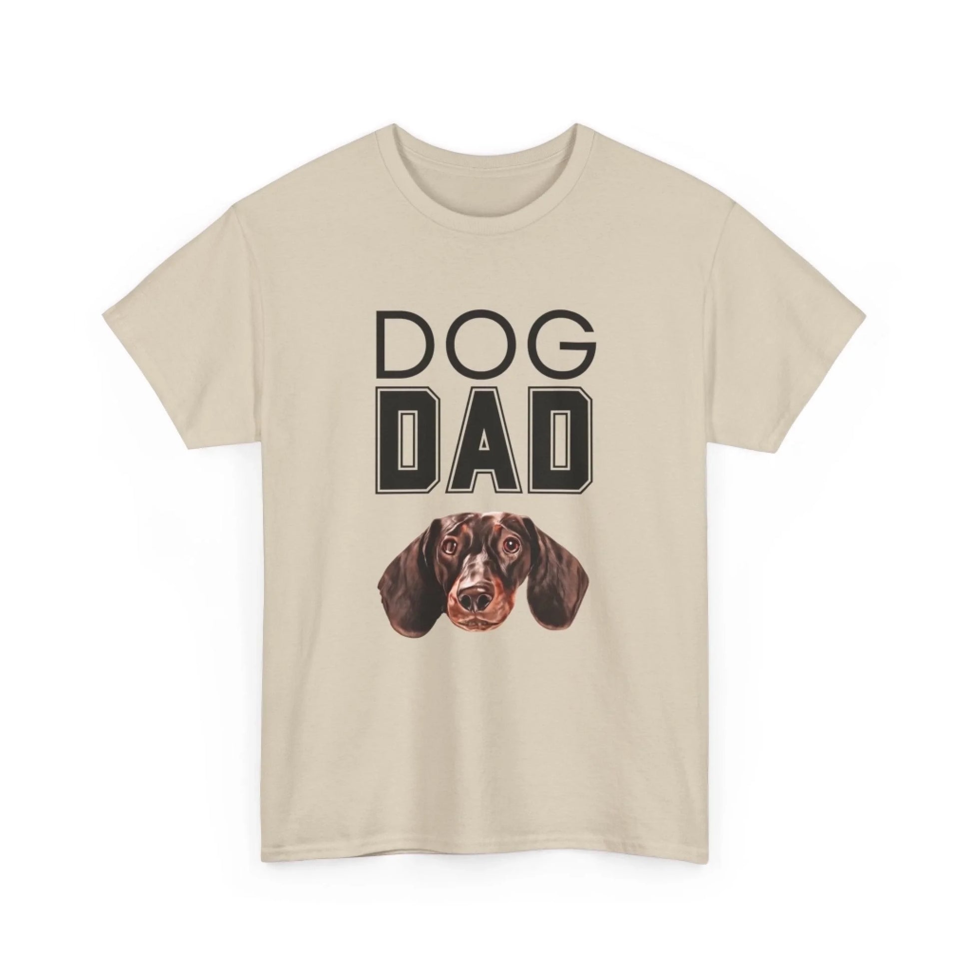 Custom Dog Tee Shirt, Dog Dad, sand version