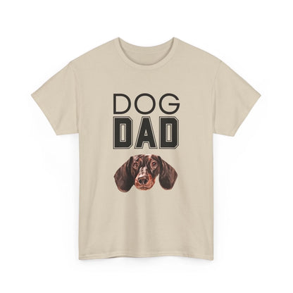 Custom Dog Tee Shirt, Dog Dad, sand version