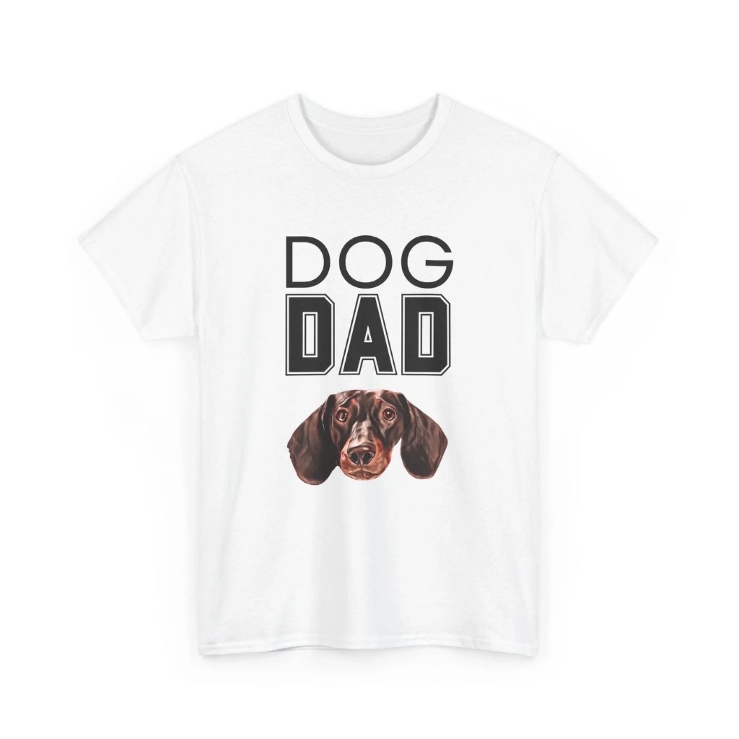 Custom Dog Tee Shirt, Dog Dad, white version
