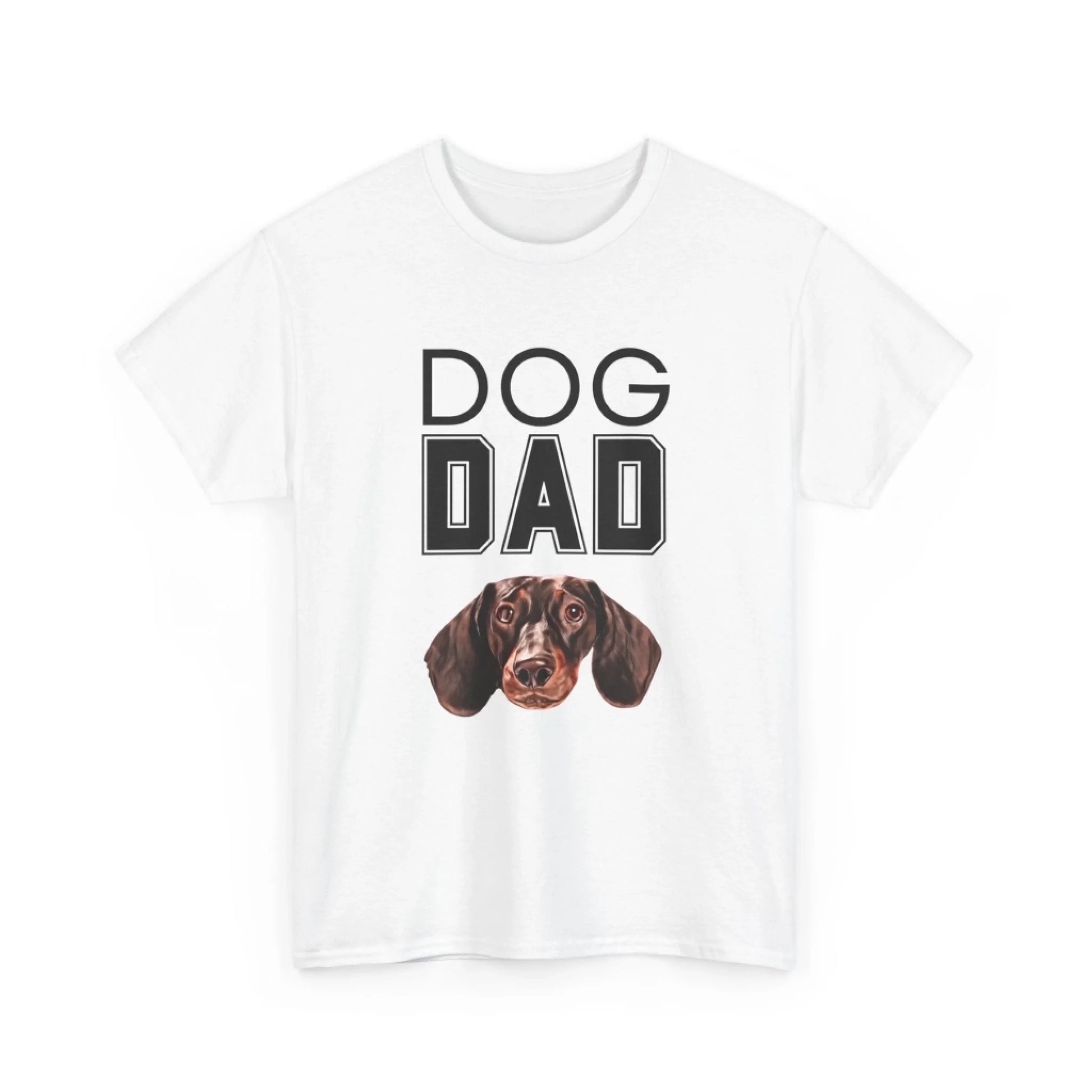 Custom Dog Tee Shirt, Dog Dad, white version