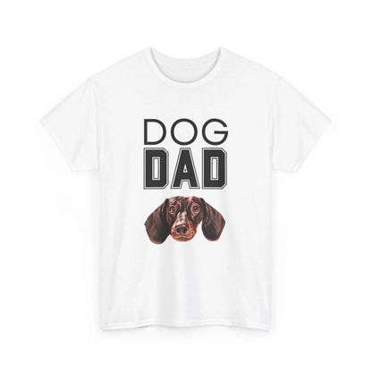Custom Dog Tee Shirt, Dog Dad, white version