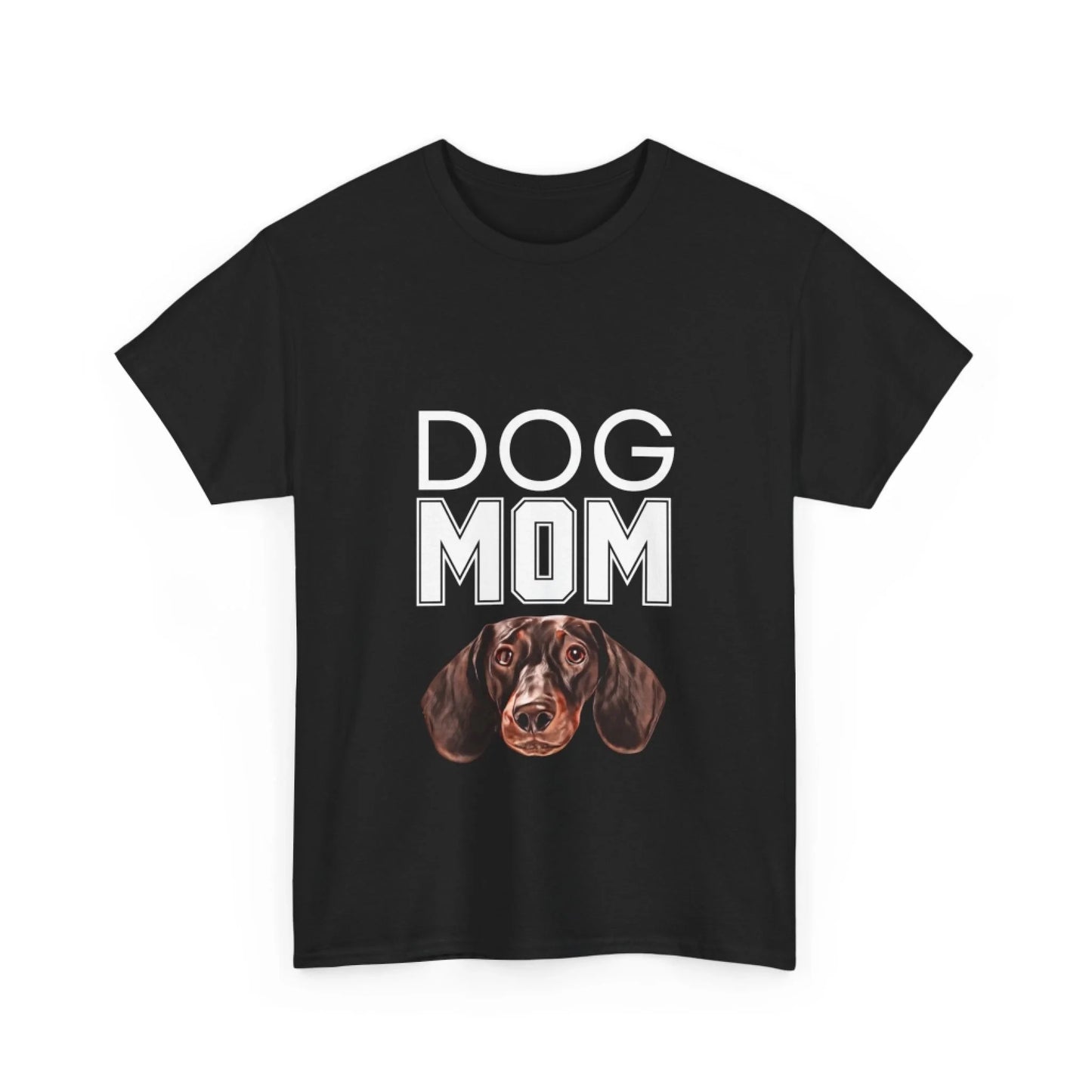 Custom Dog Tee Shirt, Dog Mom, black version