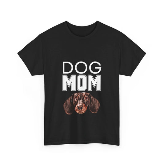 Custom Dog Tee Shirt, Dog Mom, black version