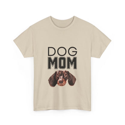 Custom Dog Tee Shirt, Dog Mom, sand version