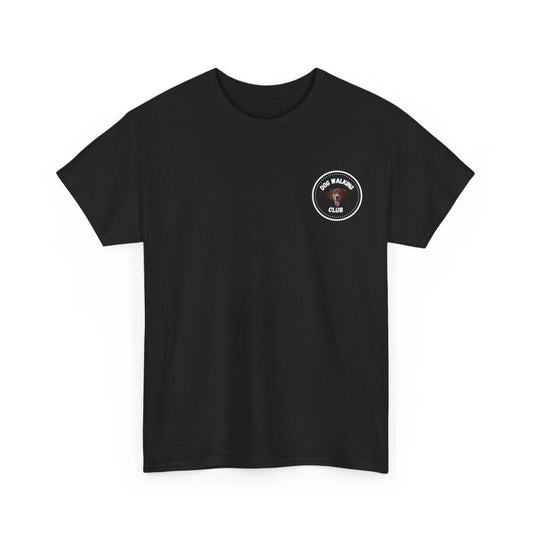 Custom Dog Tee Shirt, Dog Walking Club, black version